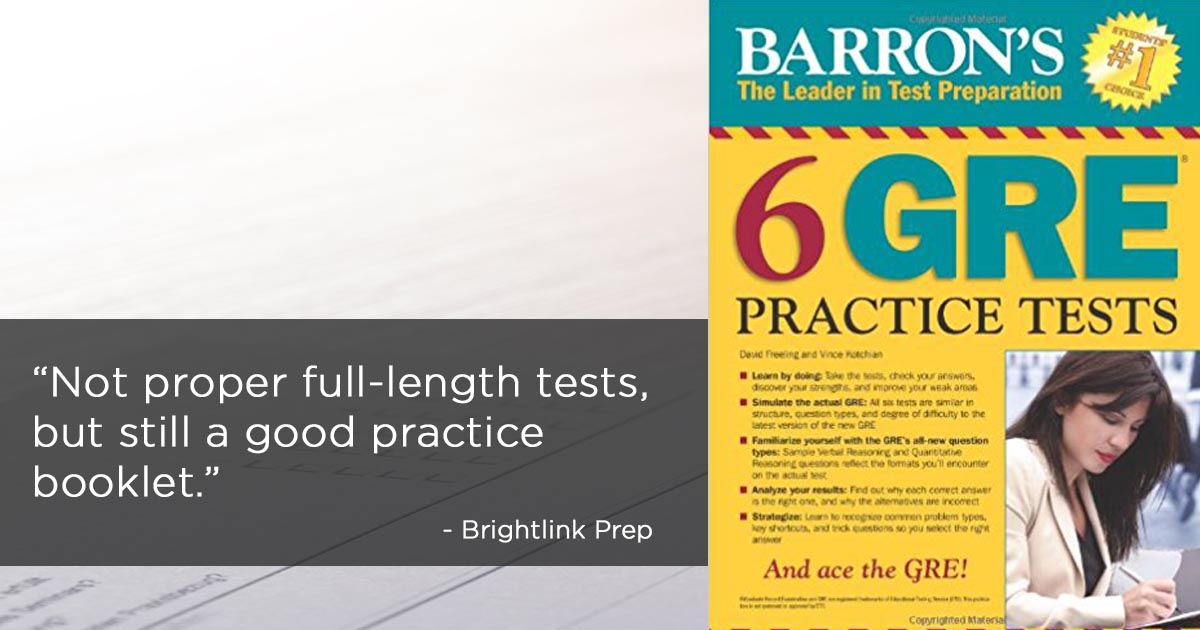 's 6 GRE Practice Tests